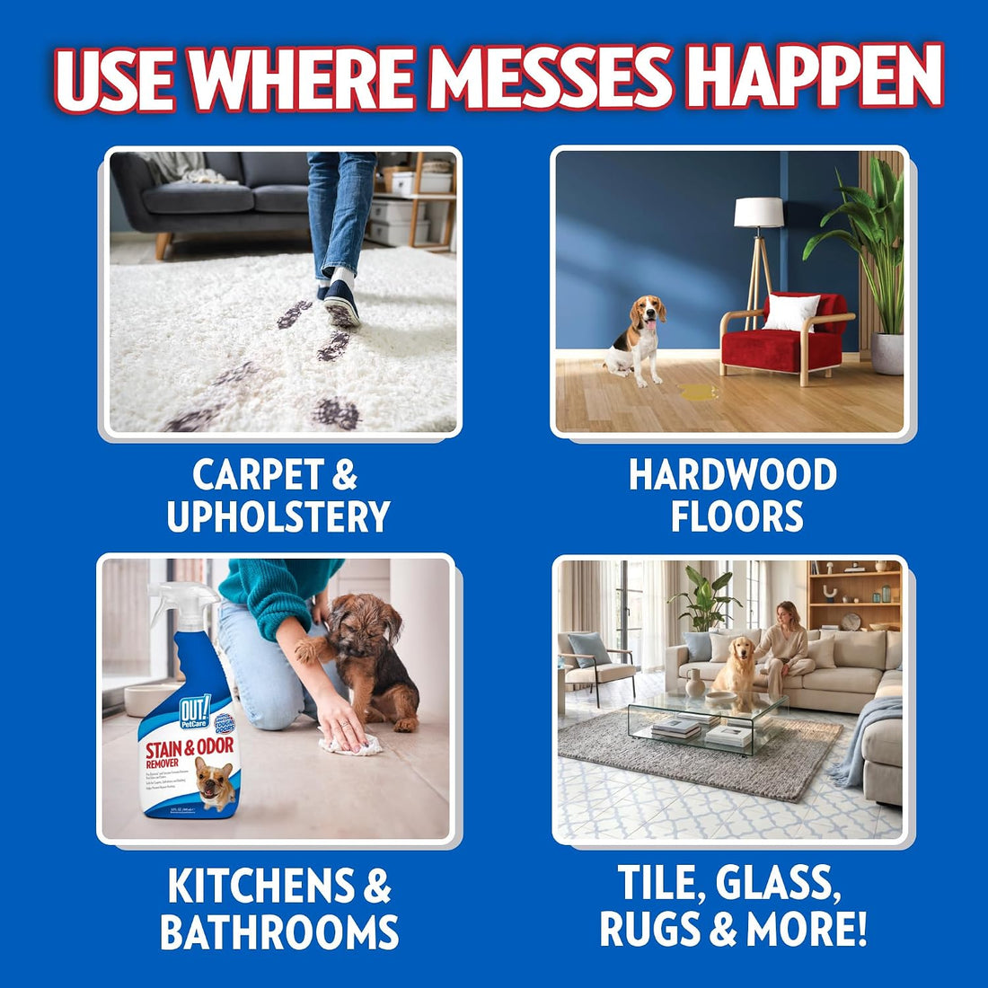 OUT! Pet Stain & Odor Remover, 32 oz, USA Made