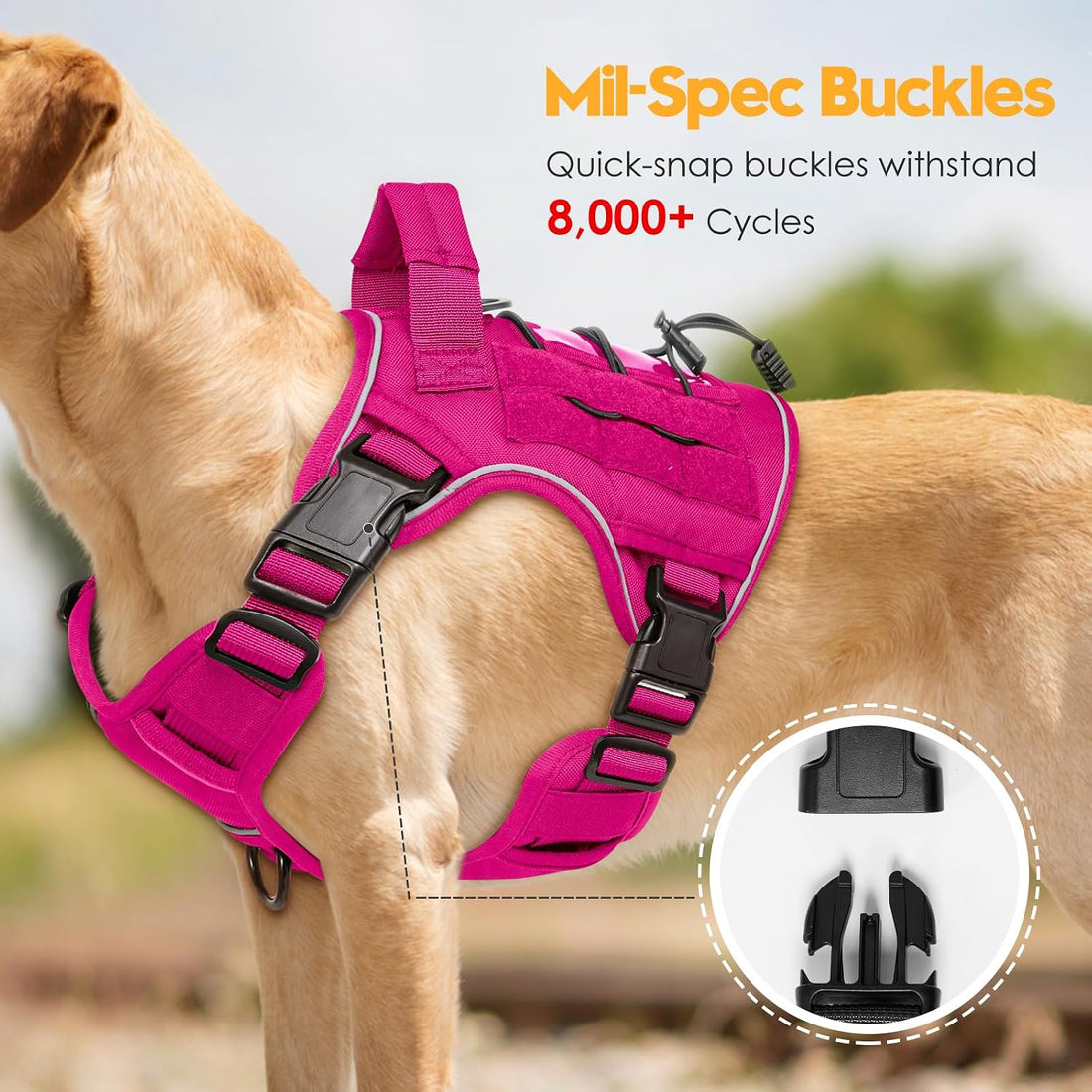 Heavy-Duty Tactical Dog Harness for Large Dogs