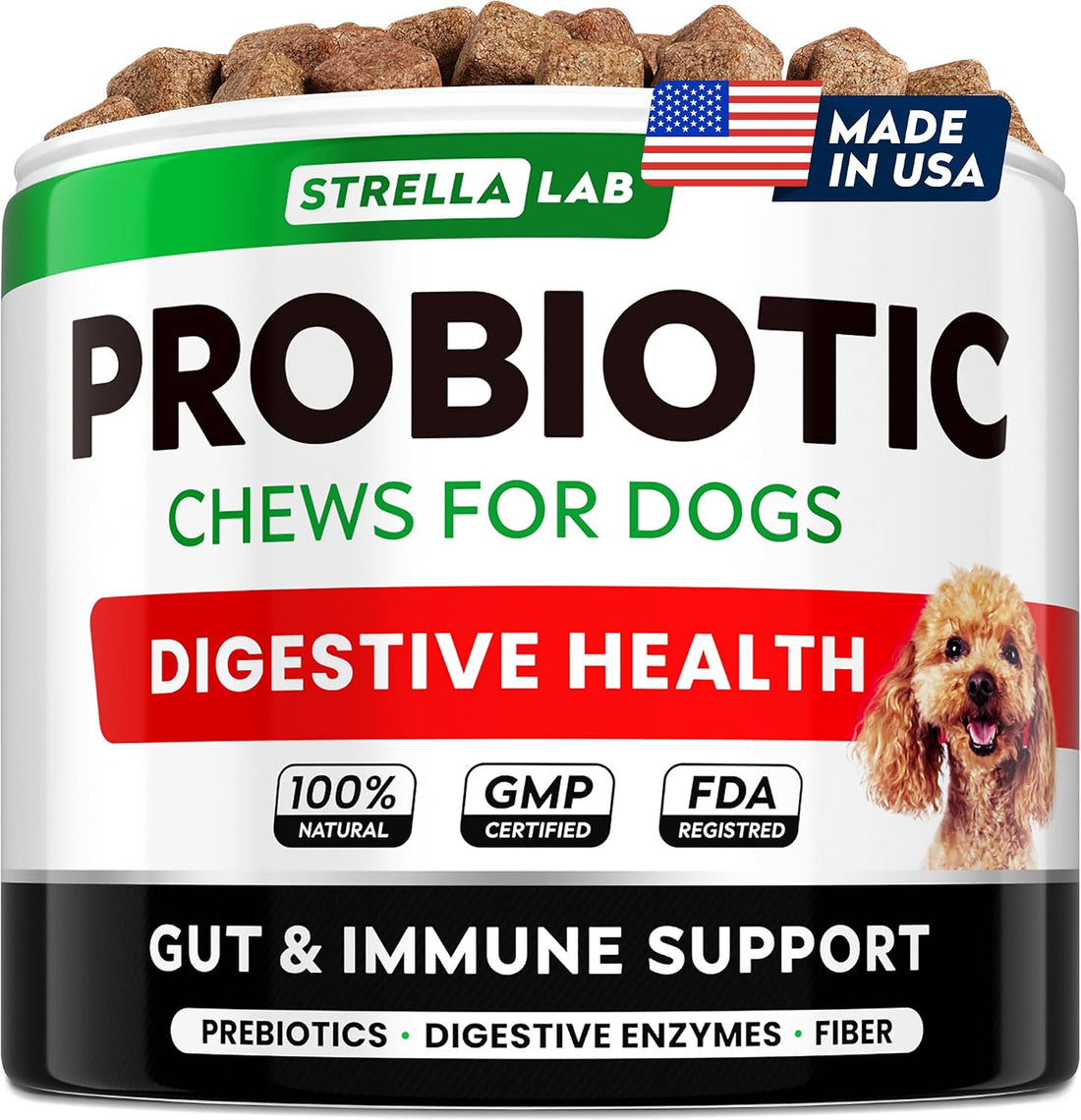 STRELLALAB No Poo Chews for Dogs