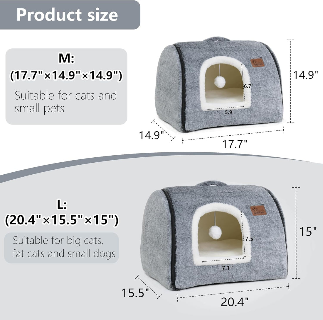 cat Bed cave-cat beds for Indoor Cats,Soft and Comfortable Cute cat