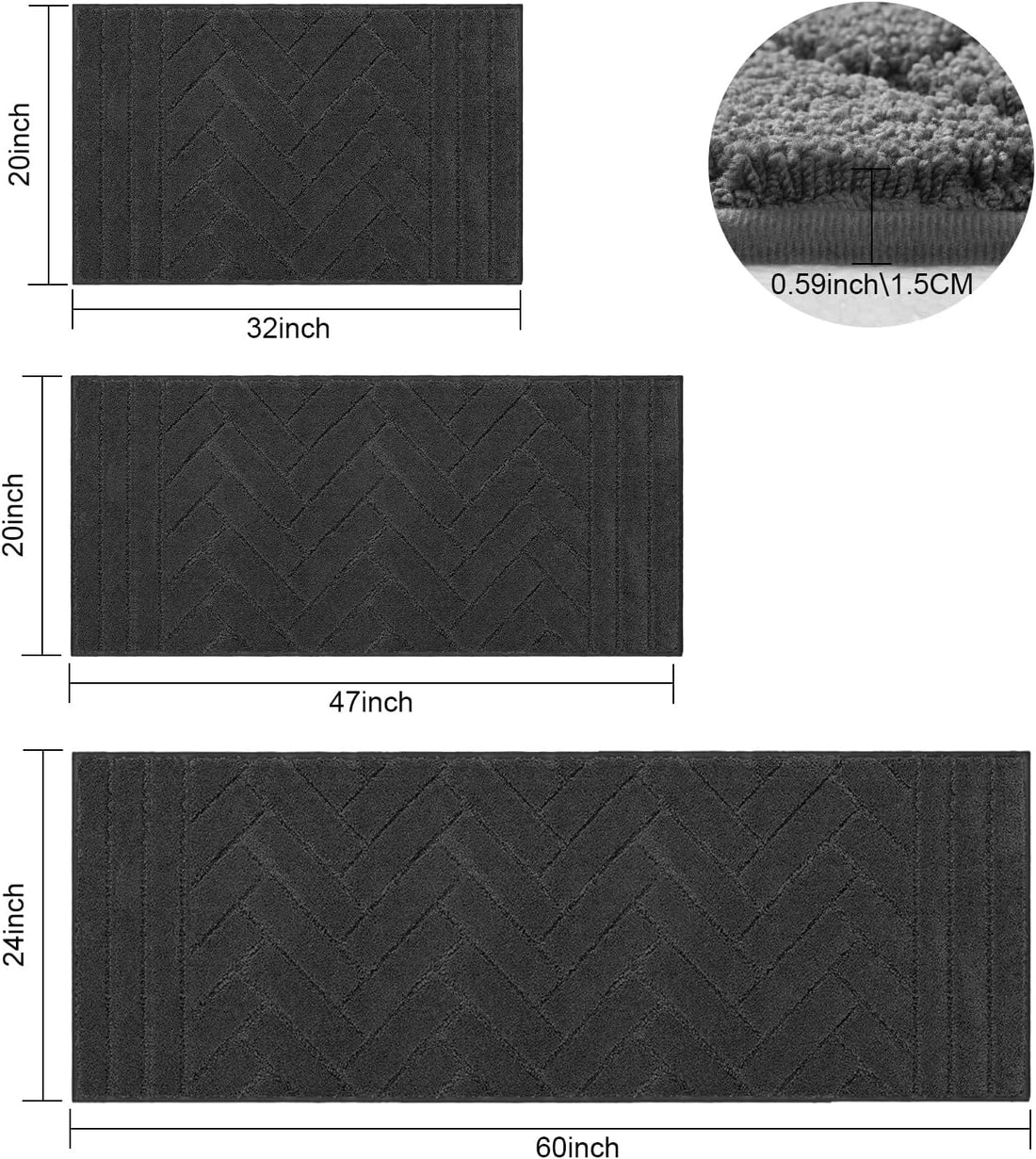 Tindbea Dog Mat for Mud Paws,Absorbs Moisture Dirt Non-Slip Washable