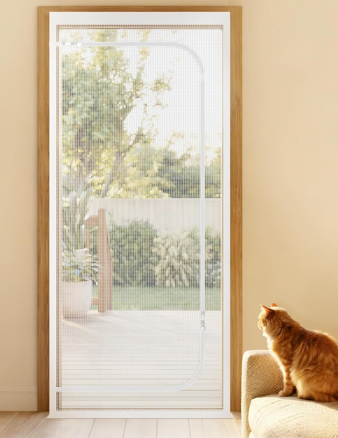 BFNN Cat Proof Screen Door, Extra Tall Mesh Gate, Fit 32'' x 80'' Door
