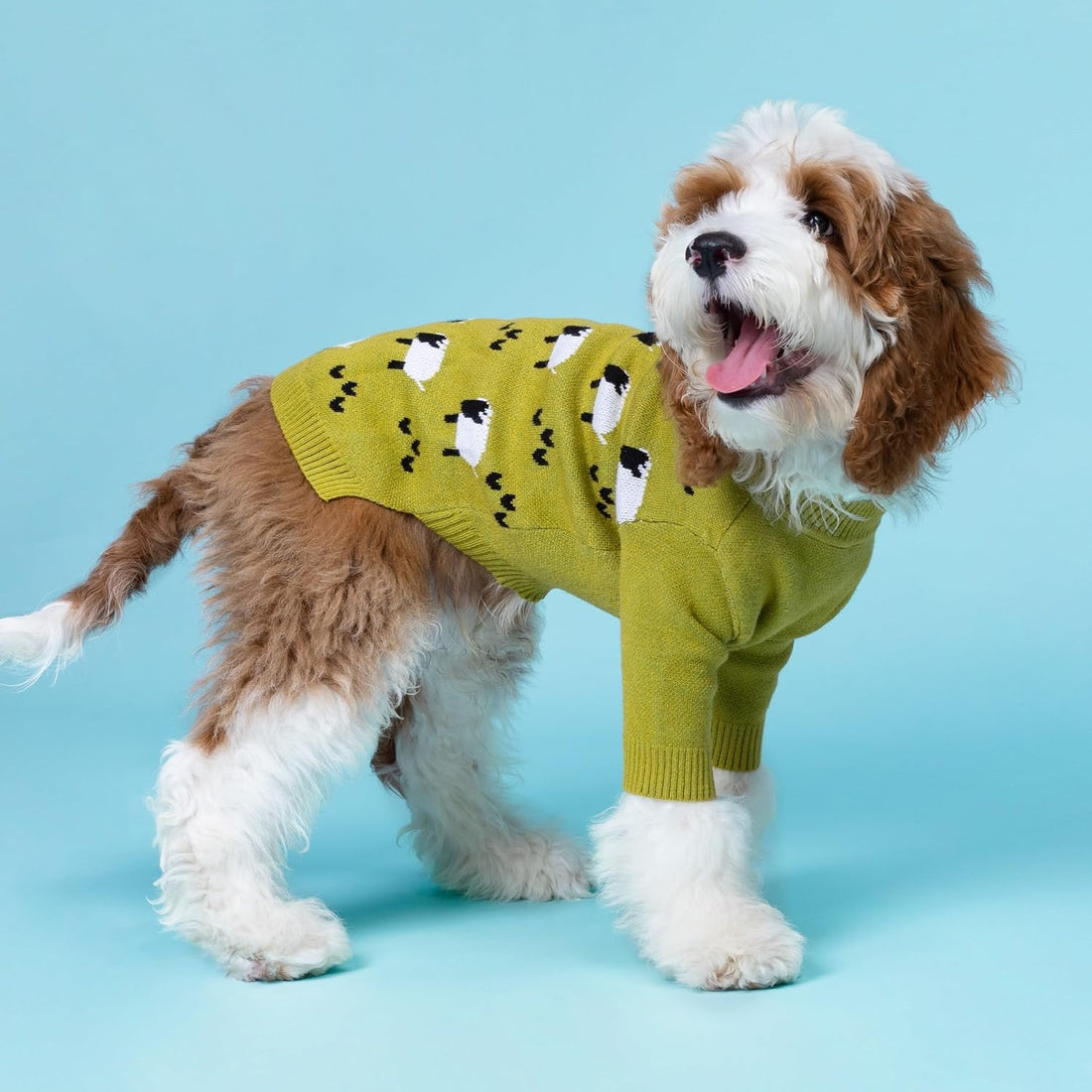 Fitwarm Funny Sheep Dog Sweater, Thermal Winter Clothes for Small Dogs