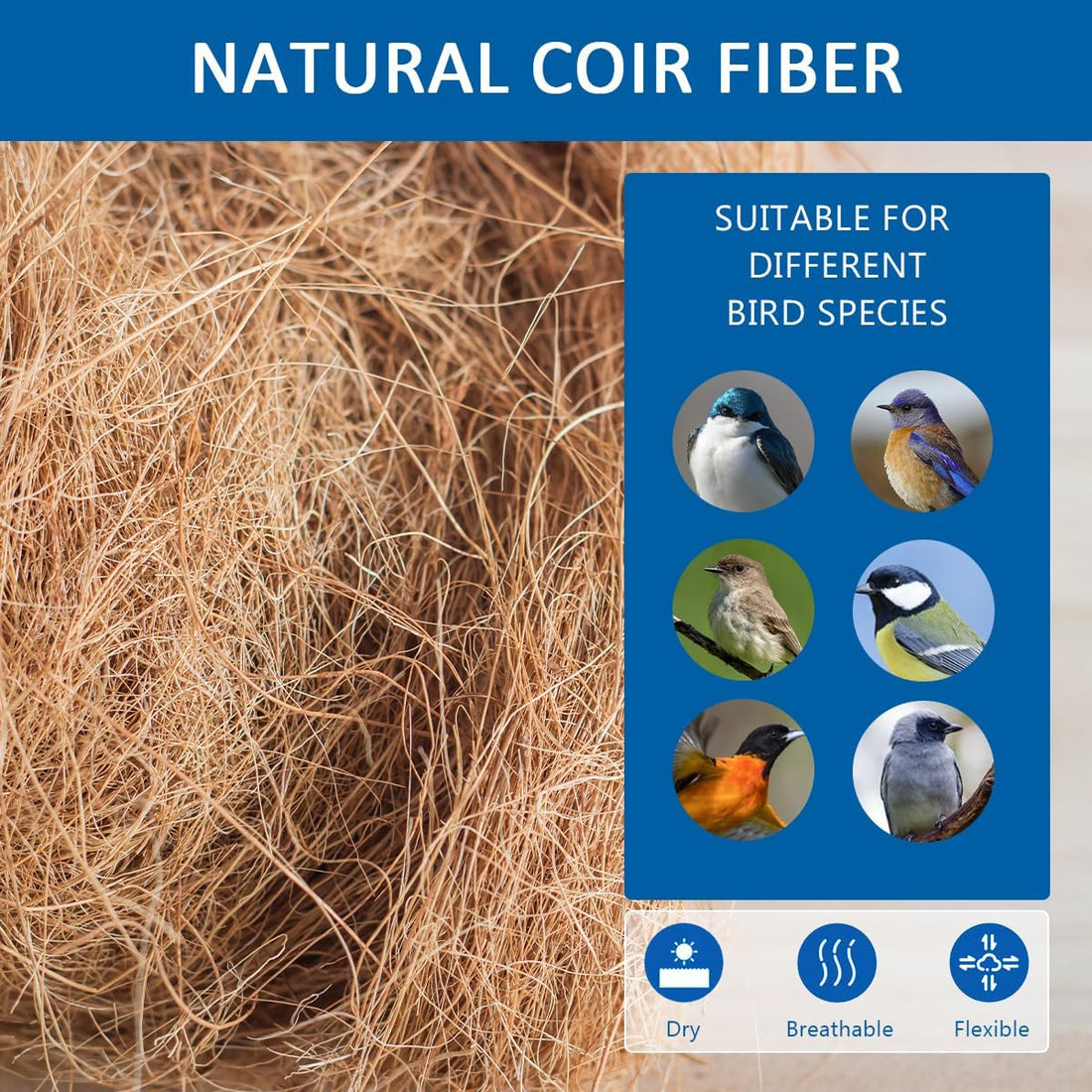 Premium Coconut Fiber for Bird Nests