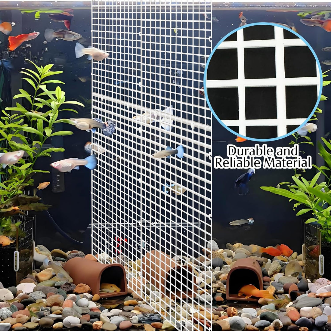 Hamiledyi Plastic Aquarium Divider with Clips Grid Panel Aquarium Lid