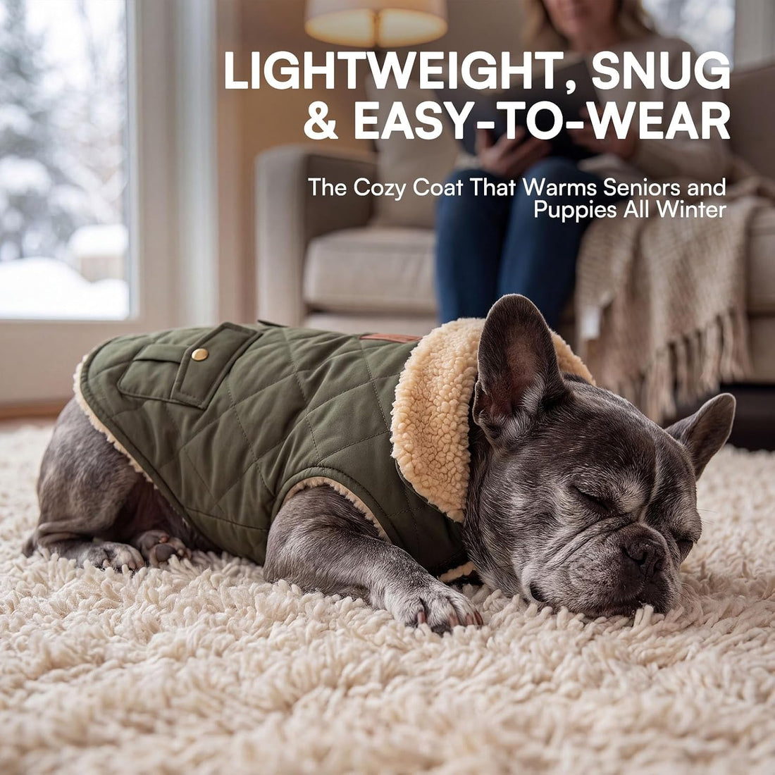 Queenmore Warm Puffer Dog Coat Thick Plush Quilting Small Winter