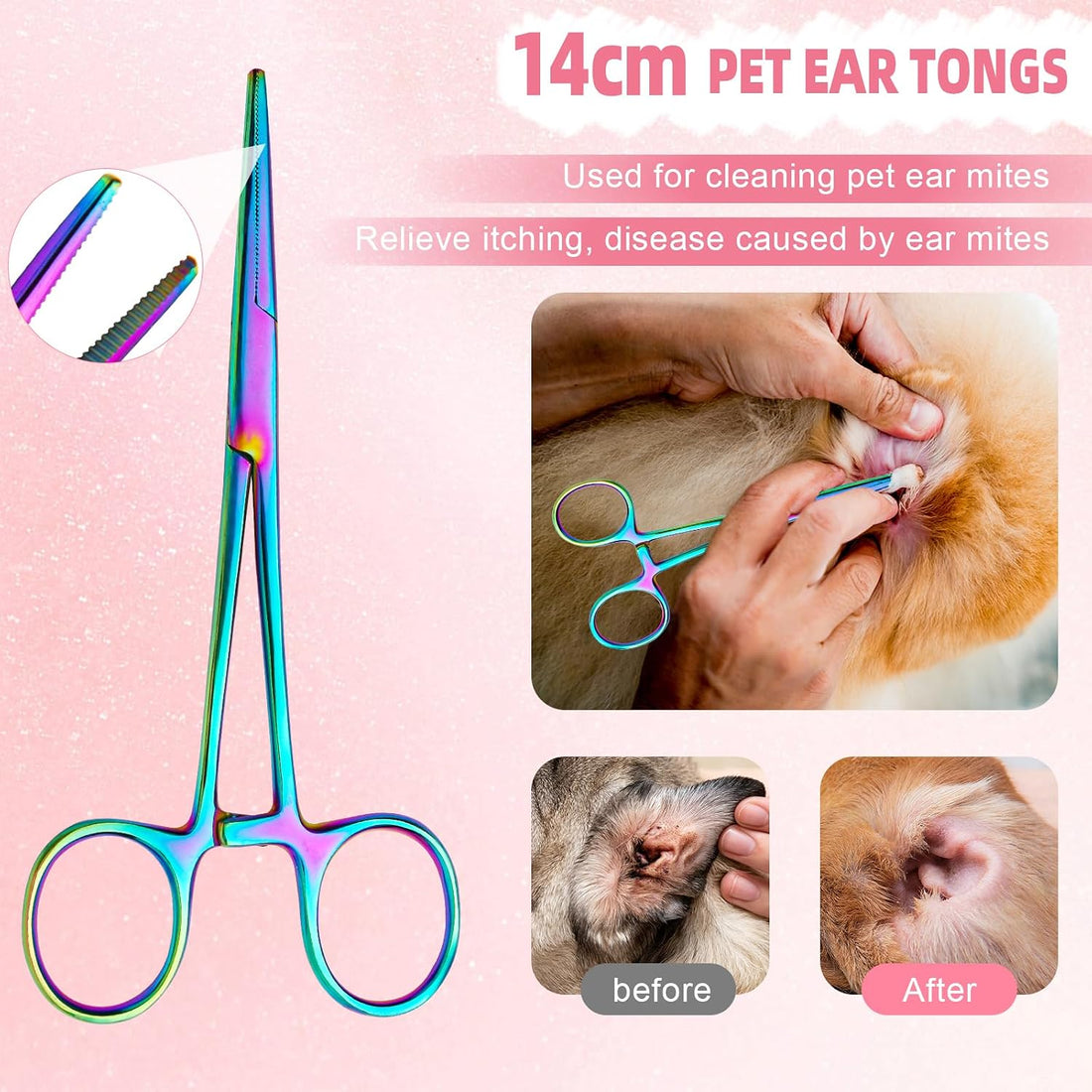 Dog Grooming Scissors-7" Dog Grooming Shears Set 6PCS Rainbow