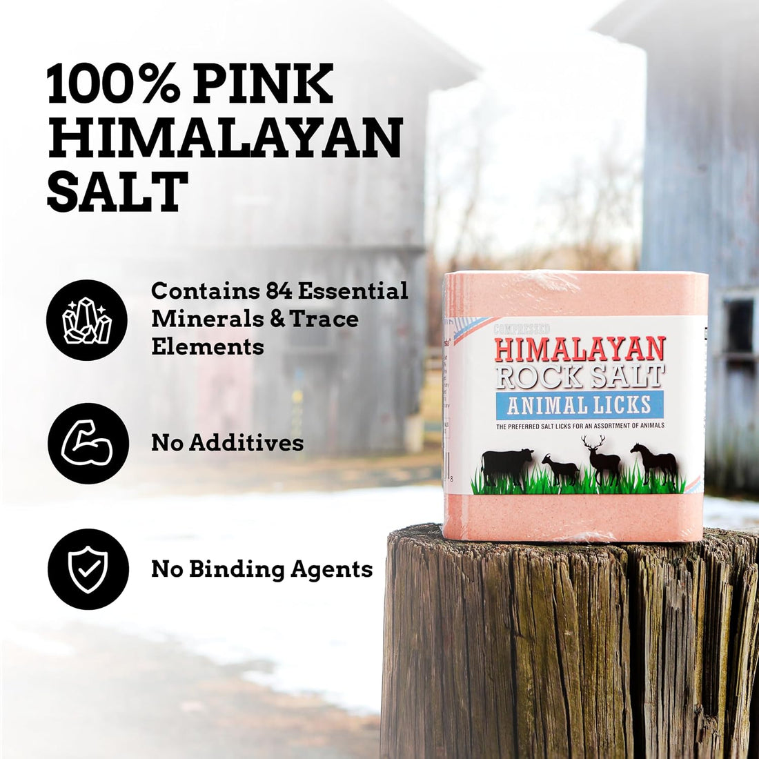 Himalayan Secrets Compressed Salt Lick for Livestock & Wildlife, 11 lb