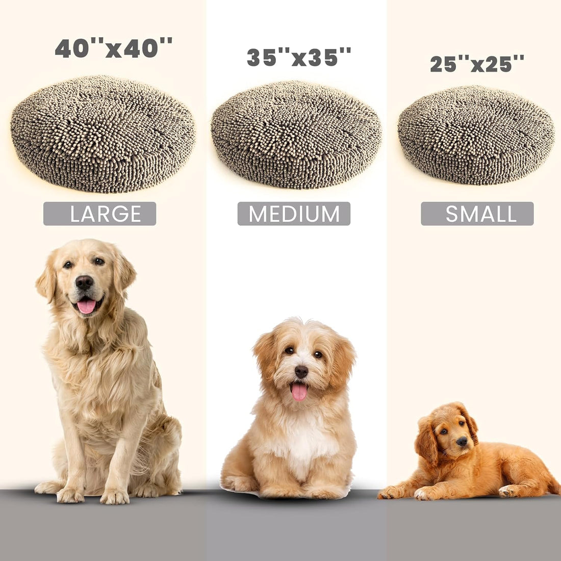 Muddy Mat®Cloud K-9 Bed for Dogs & Cats, Soft & Relaxing Donut Dog Bed