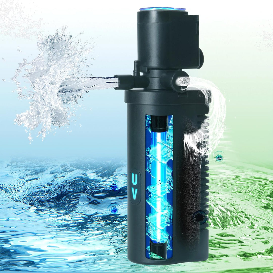 TARARIUM Aquarium Filter U-V for 20-75 Gallon