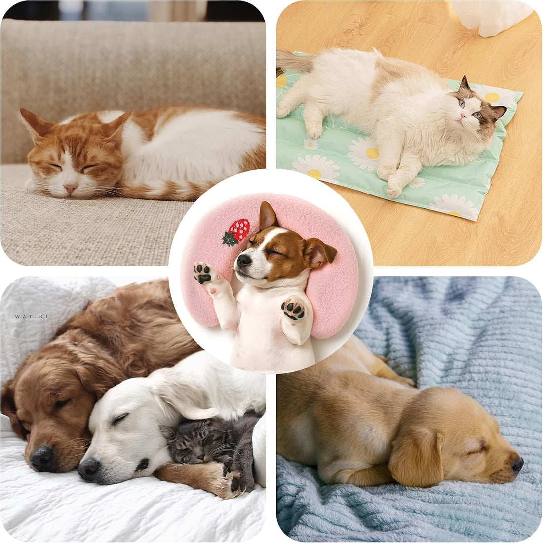 U-Shaped Pillow for Pets Pet Calming Pillow, Half Donut Cuddler