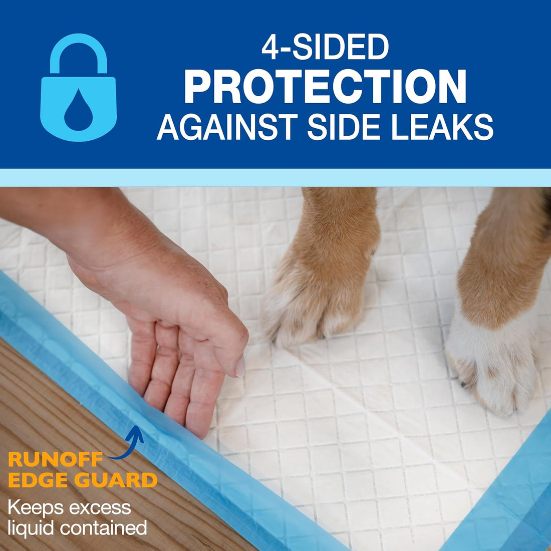 Four Paws Wee-Wee Superior Performance Pee Pads for Dogs with Runoff