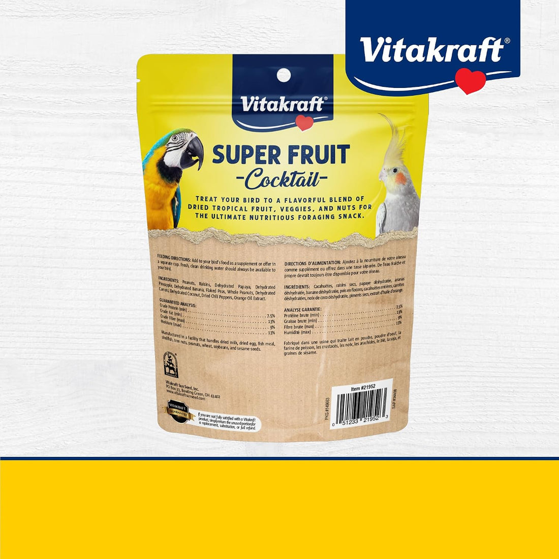Vitakraft Super Fruit Cocktail Parrot and Cockatiel Treat 20 oz.