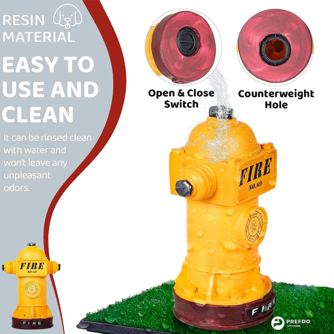 Dog Fire Hydrant, 9.4" H for Male Dog Indoor Potty Training