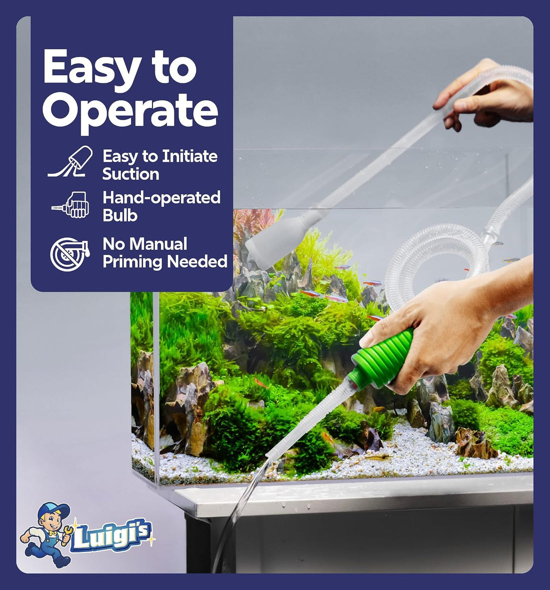 Luigi's Fish Tank Cleaner - Turtle Tank Accessories