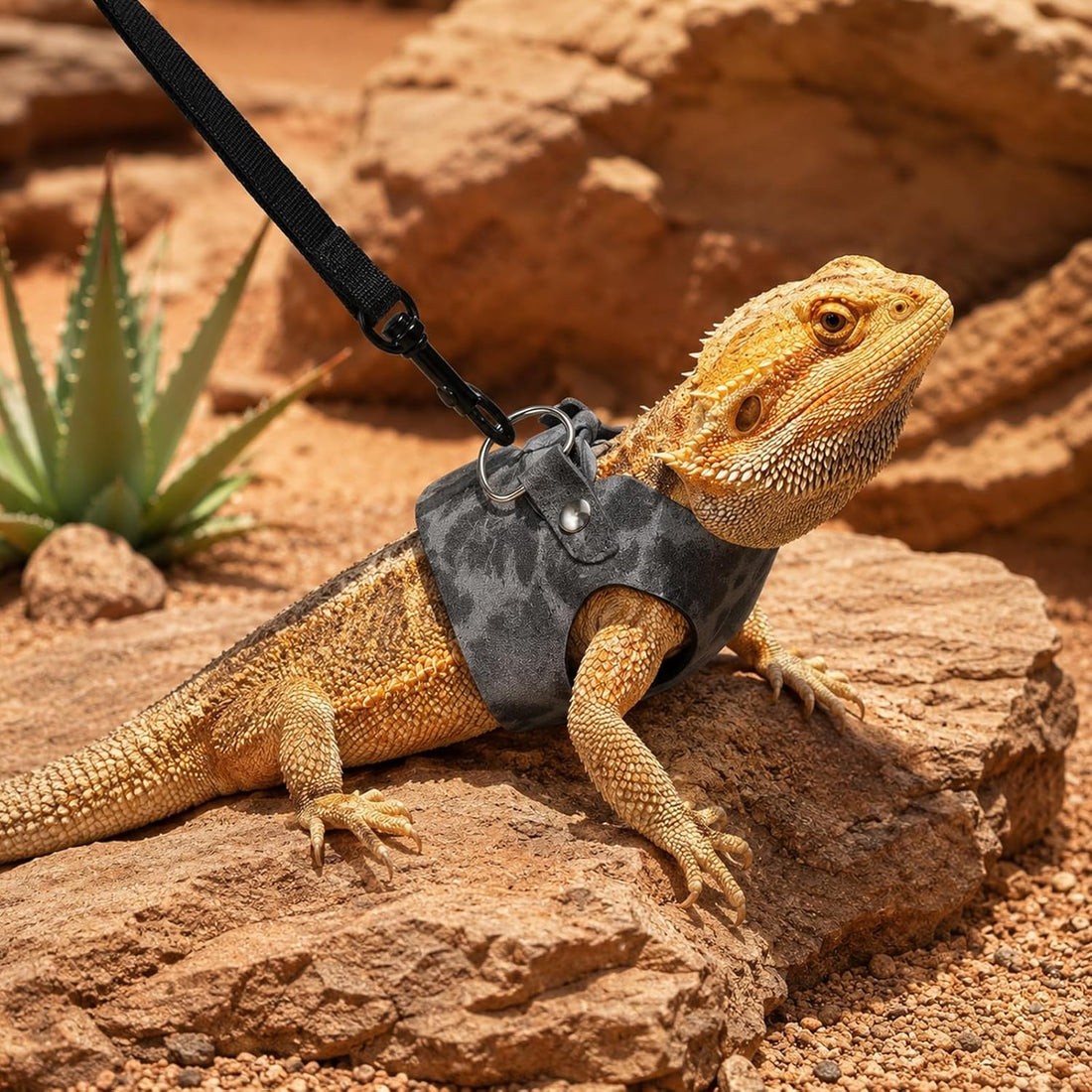 Oruola 3 Sizes Bearded Dragon Harness and Leash,for Beardeds Dragons