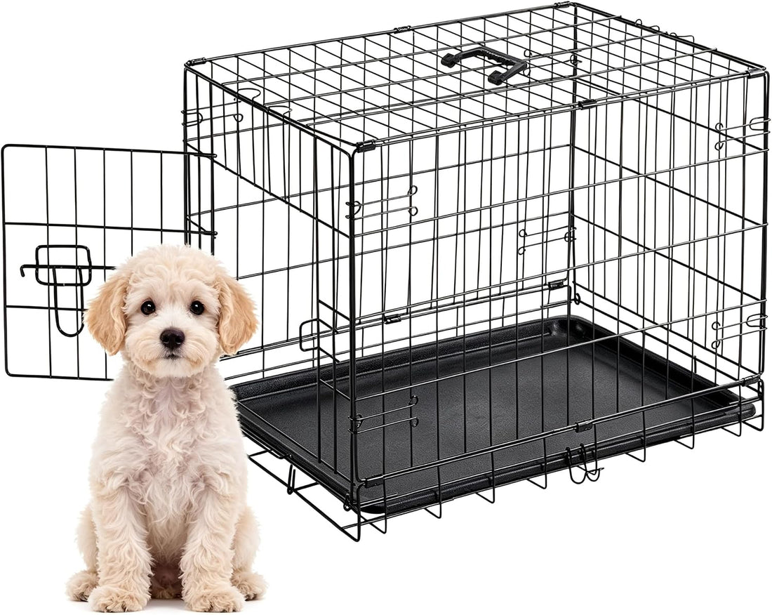 Extra Large Dog Crate 48 Inch Double Door Pet Cage Kennel