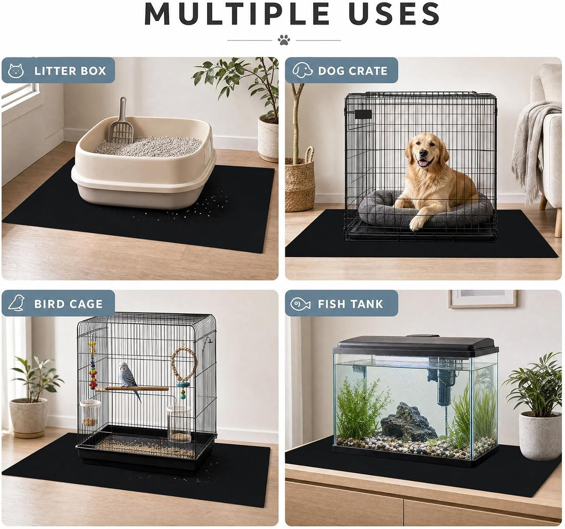 Dog Crate Floor Protector Mat Waterproof PVC Kennel Mat 46" x 60"