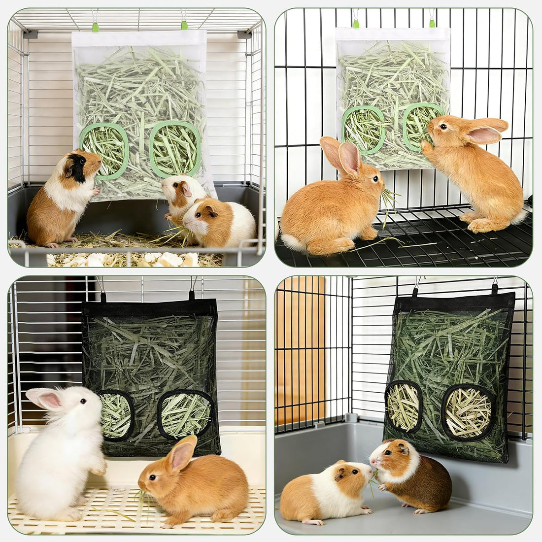 Mesh Guinea Pig Hay Feeder Bag for Guinea Pigs Rabbits Chinchillas