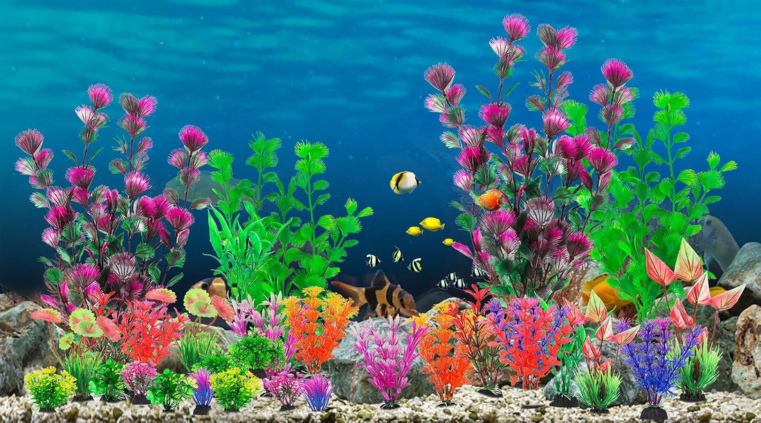 CousDUoBe 12pcs Fish Tank Accessories Aquarium Decorations Green
