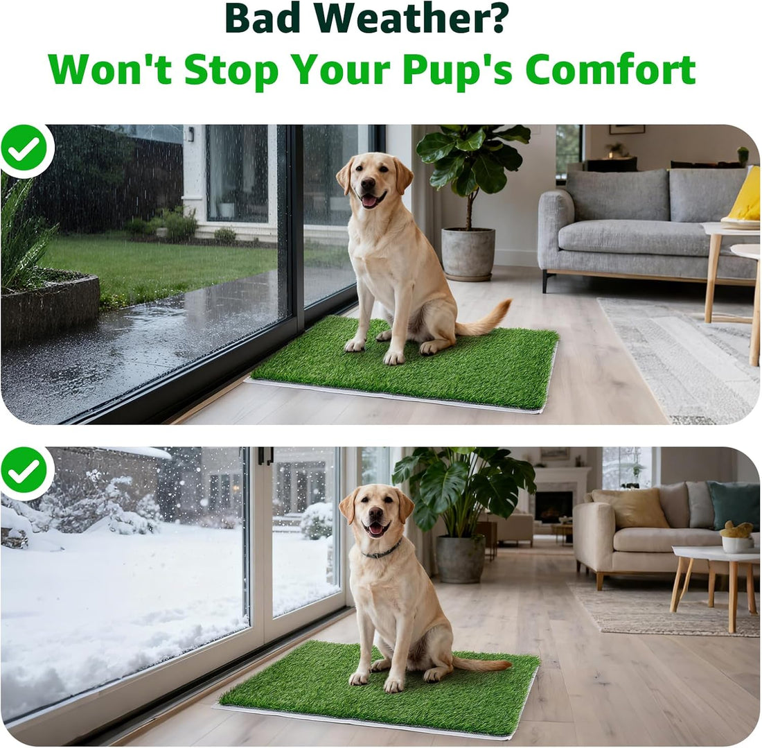 Grass Pee Pads for Dogs Potty 20"x 25", 2 Pack Artificial Grass Patch