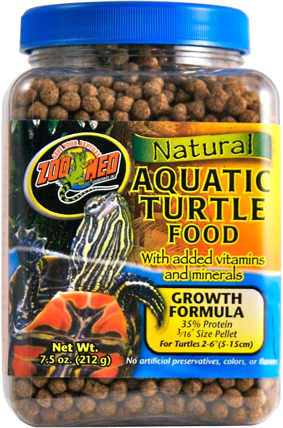 Zoo Med Aquatic Turtle Food Growth Formula 7.5 oz.