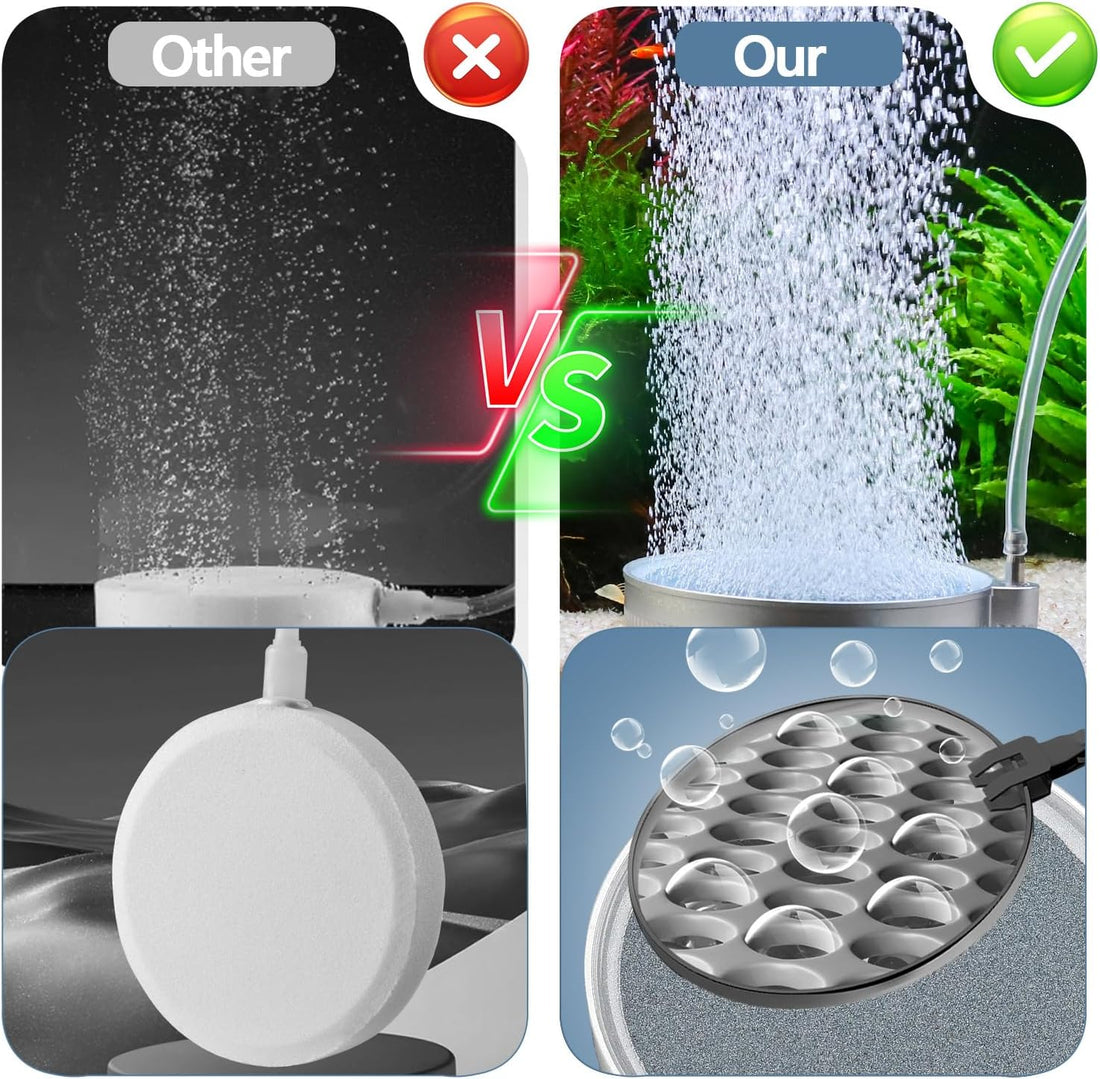 hygger Nano Air Stone for Aquariums, High Dissolved Oxygen Diffuser