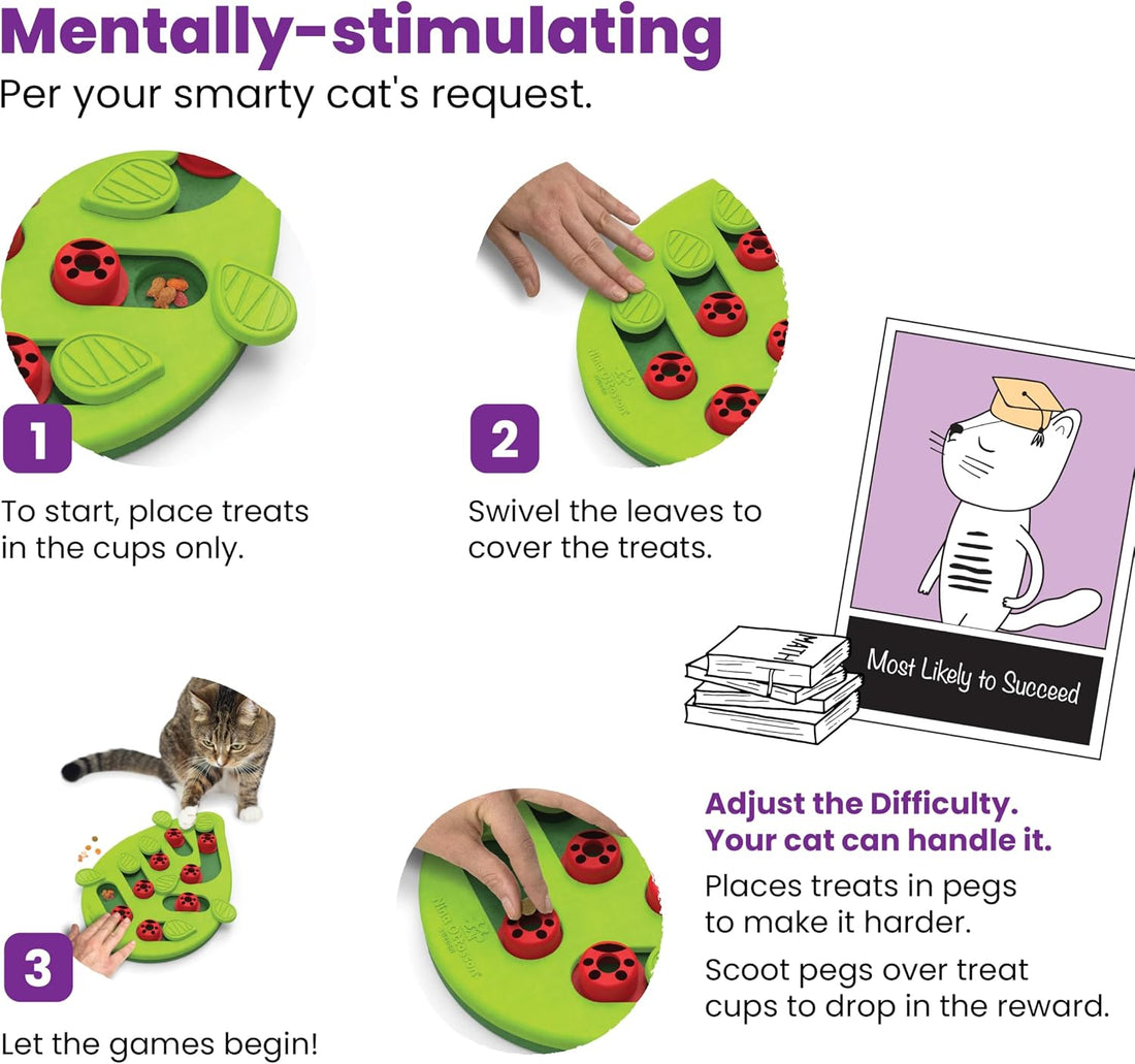 Catstages Nina Ottosson Buggin’ Out Puzzle & Play Cat Toy Treat Puzzle