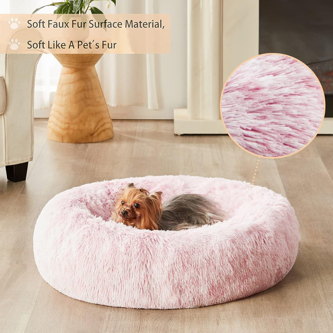 WNPETHOME Calming Dog Bed Cat Bed Donut