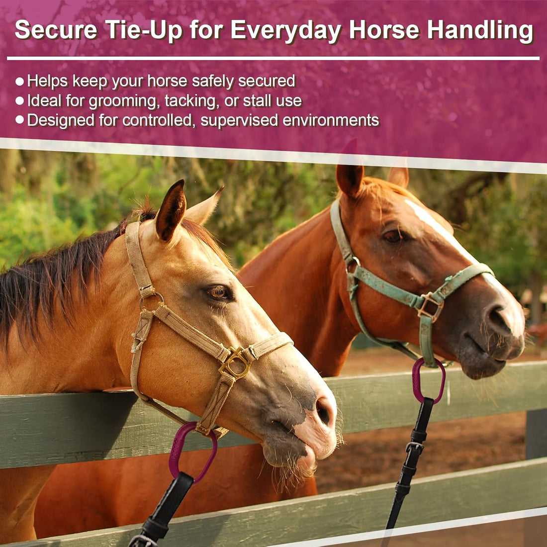 Shinylin 4 Pcs Protective Horse Tie Multi-Purpose Horse Clip