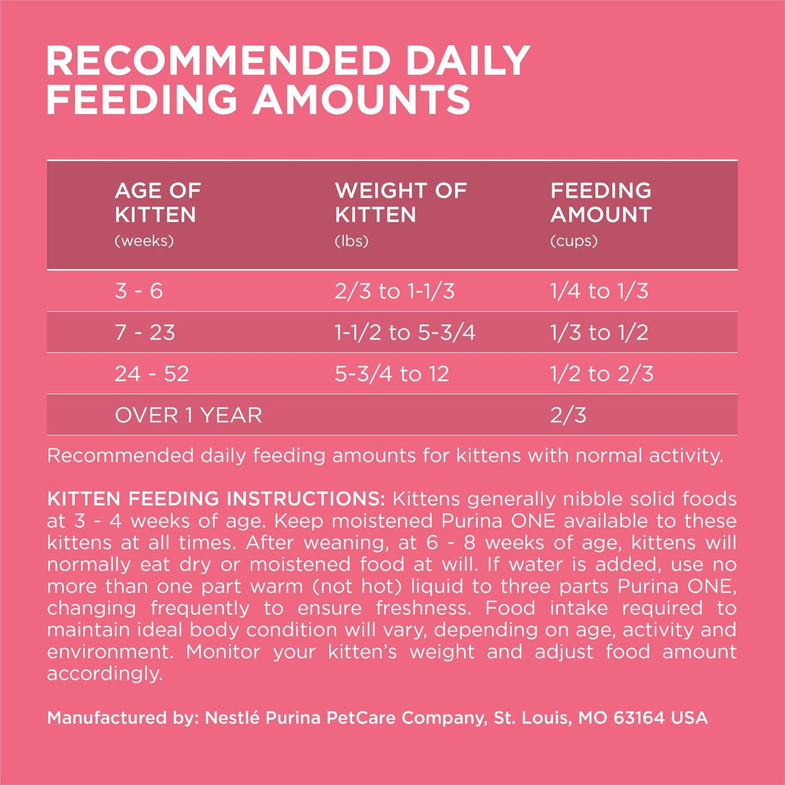 Purina ONE High Protein, Natural Dry Kitten Food