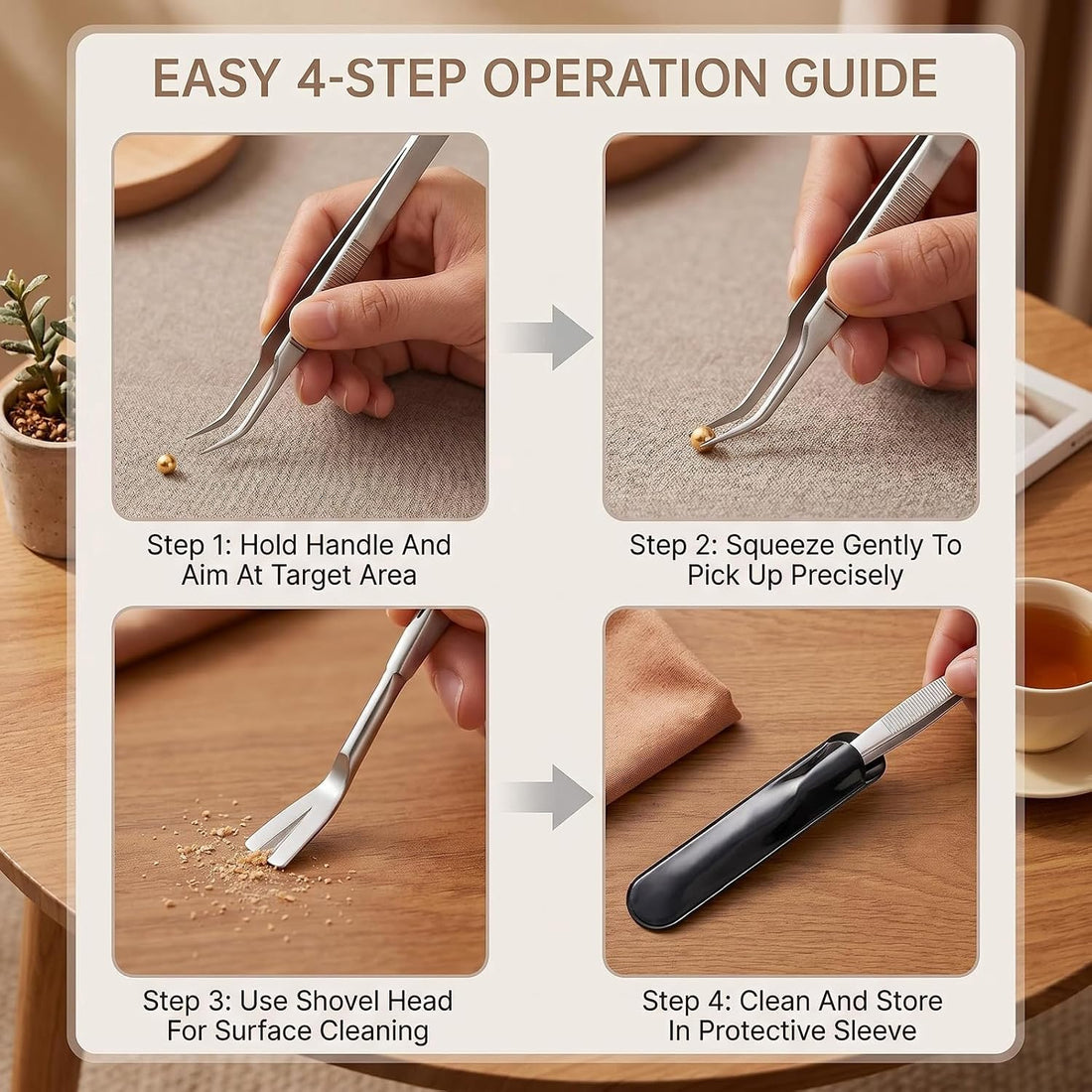 2 Pcs Stainless Steel Pet Tick Tweezer