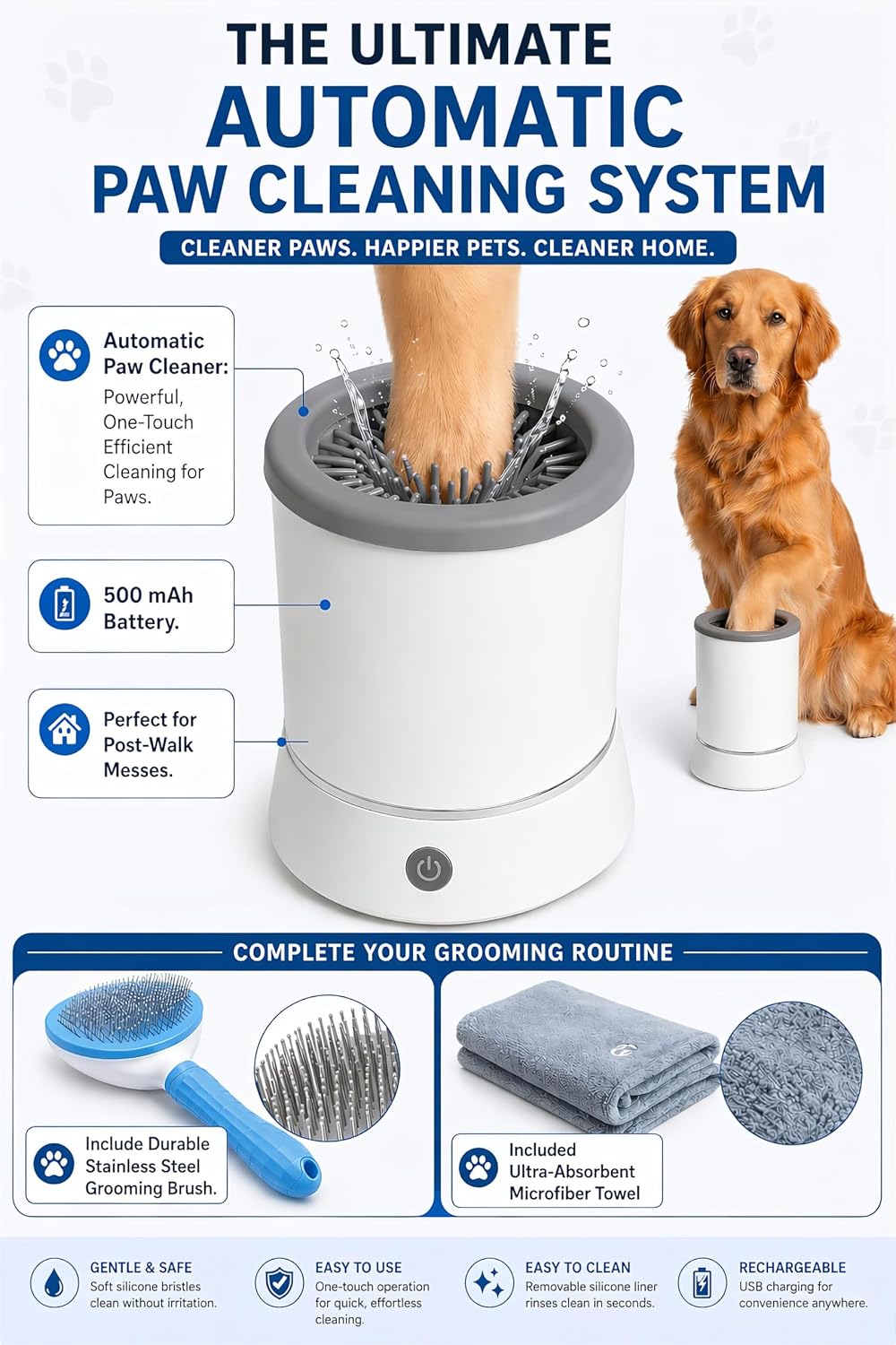 Dog Paw Cleaner 3-in-1 Kit