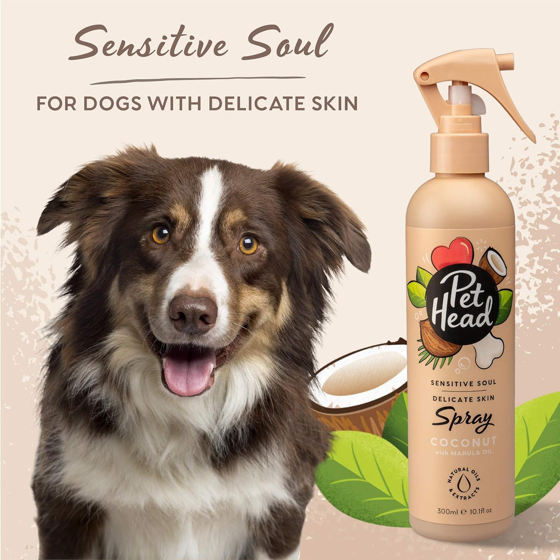 Pet Head Sensitive Soul Dog Deodorizer Spray | Coconut Scent
