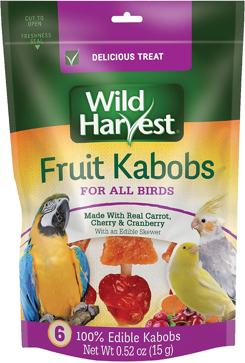 Wild Harvest Fruit Kabobs Bird Treat, 6 Count