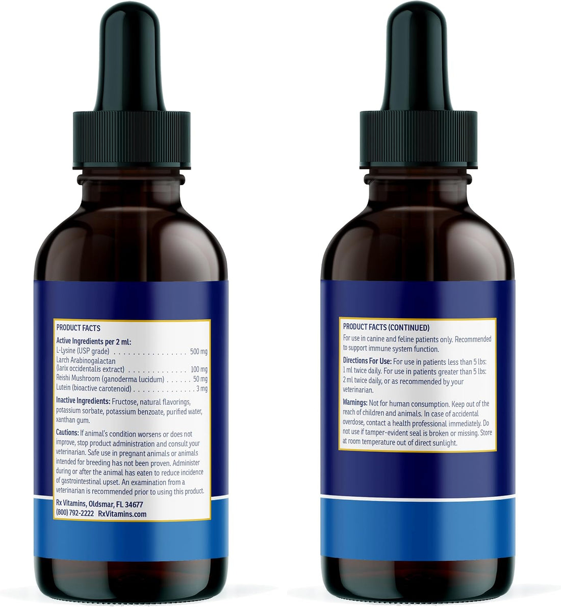 Rx Vitamins Liquid Immuno - Immune Support for Dogs and Cats - 2oz