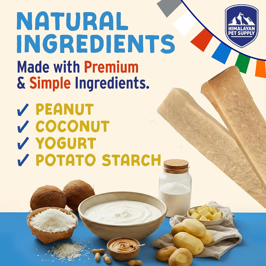 Himalayan Dog Chew Yogurt Sticks, Peanut Butter