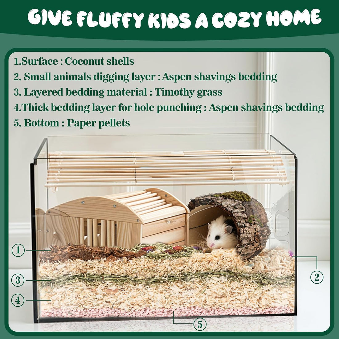 Sukh Hamster Bedding - Aspen Shavings Small Animal Pet Bedding