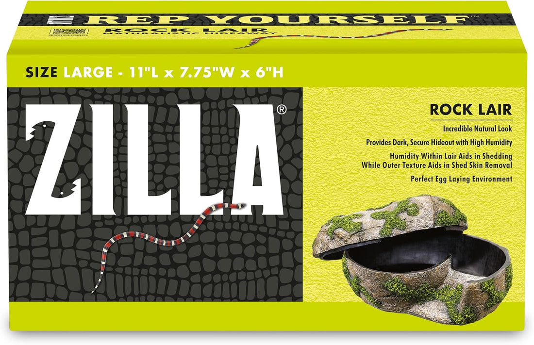 Zilla Rock Lair Naturalistic Hide for Snakes and Lizards, Medium