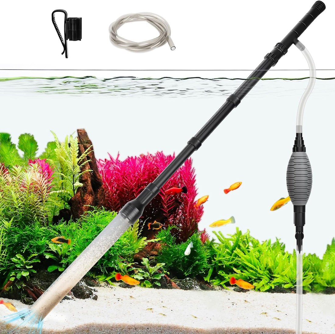 AQQA Gravel Vacuum for Aquarium Siphon