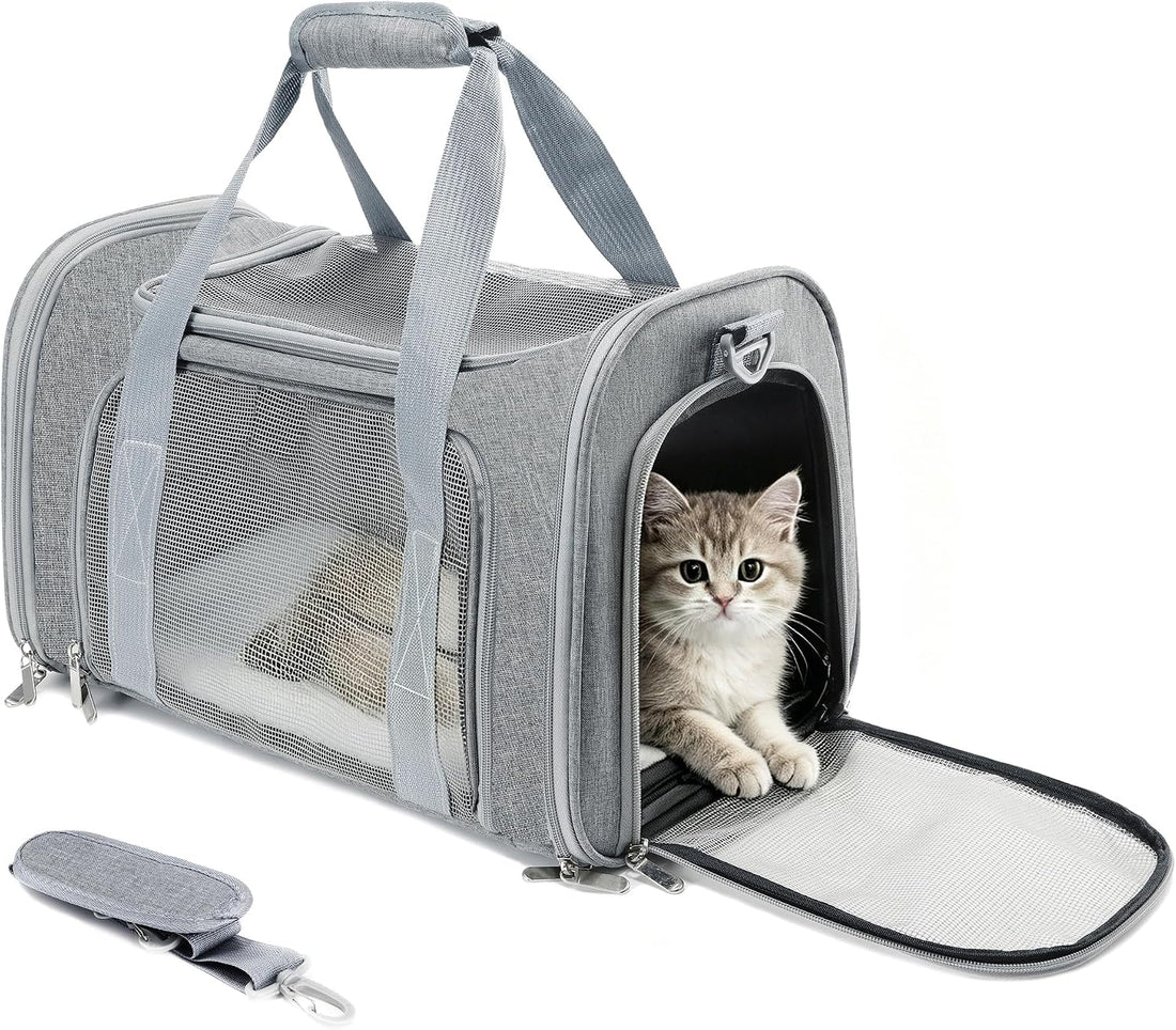 Soft Sided cat Carrier Bag Breathable Mesh Cat Dog Travel Carrier