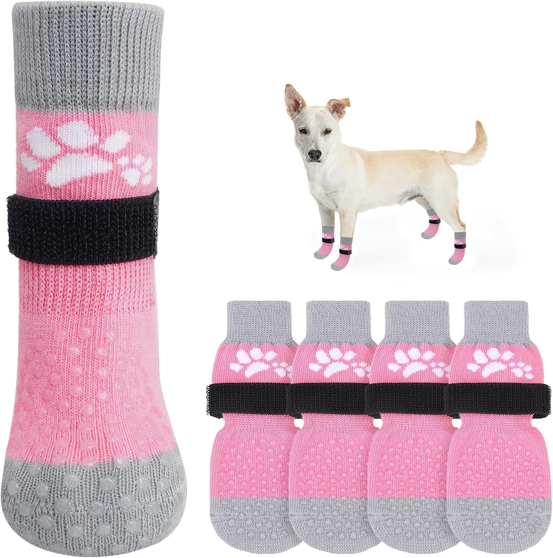 SCENEREAL Anti Slip Dog Sock to Prevent Licking Paws for Hardwood