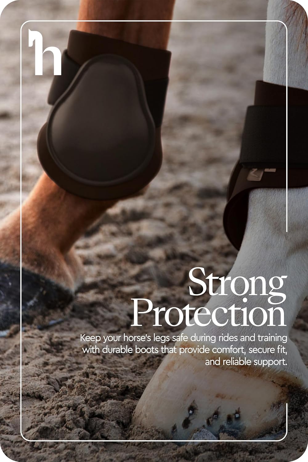 HORZE Chicago Rear Fetlock Boots for Horses, Horse Tendon Boots