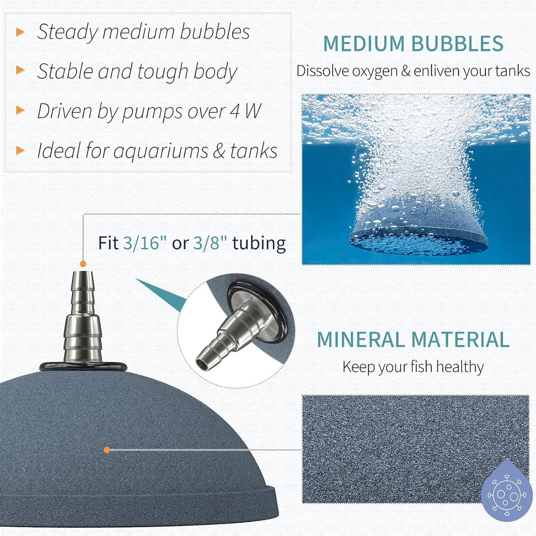 Pawfly Aquarium Air Stone 4 Inch Bread