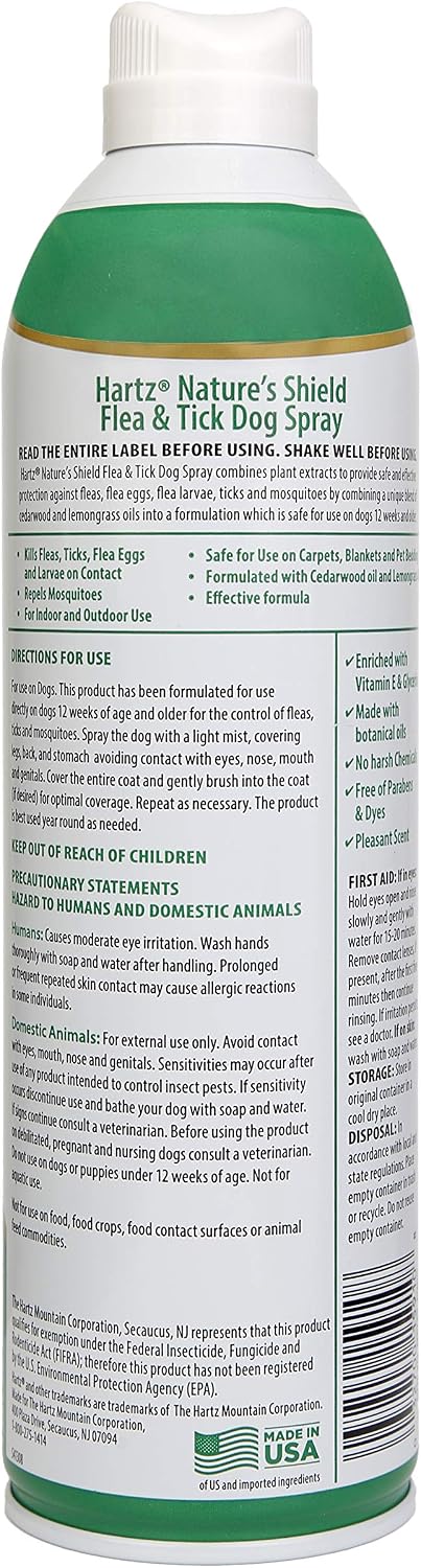 Hartz Nature’s Shield Flea & Tick Spray Treatment for Dogs