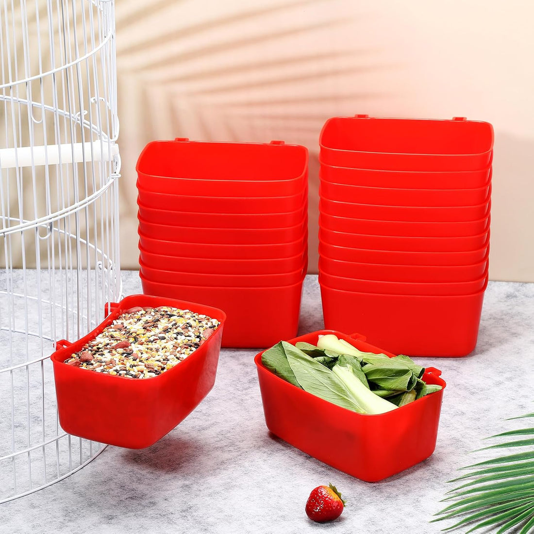 Zhehao 20 Pcs Poultry Water Cups Chicken Waterer Cups 18 oz