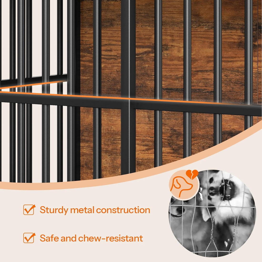 HOOBRO Dog Crate Furniture, 36.6" Heavy Duty Dog Kennel with Sliding