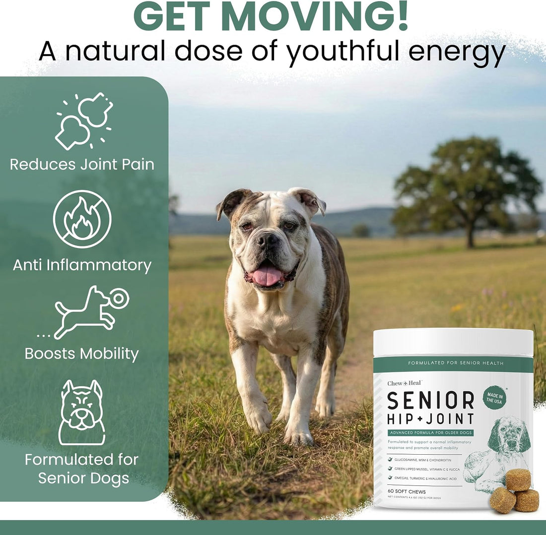 Chew + Heal Labs Glucosamine for Dogs Hip and Joint Supplement