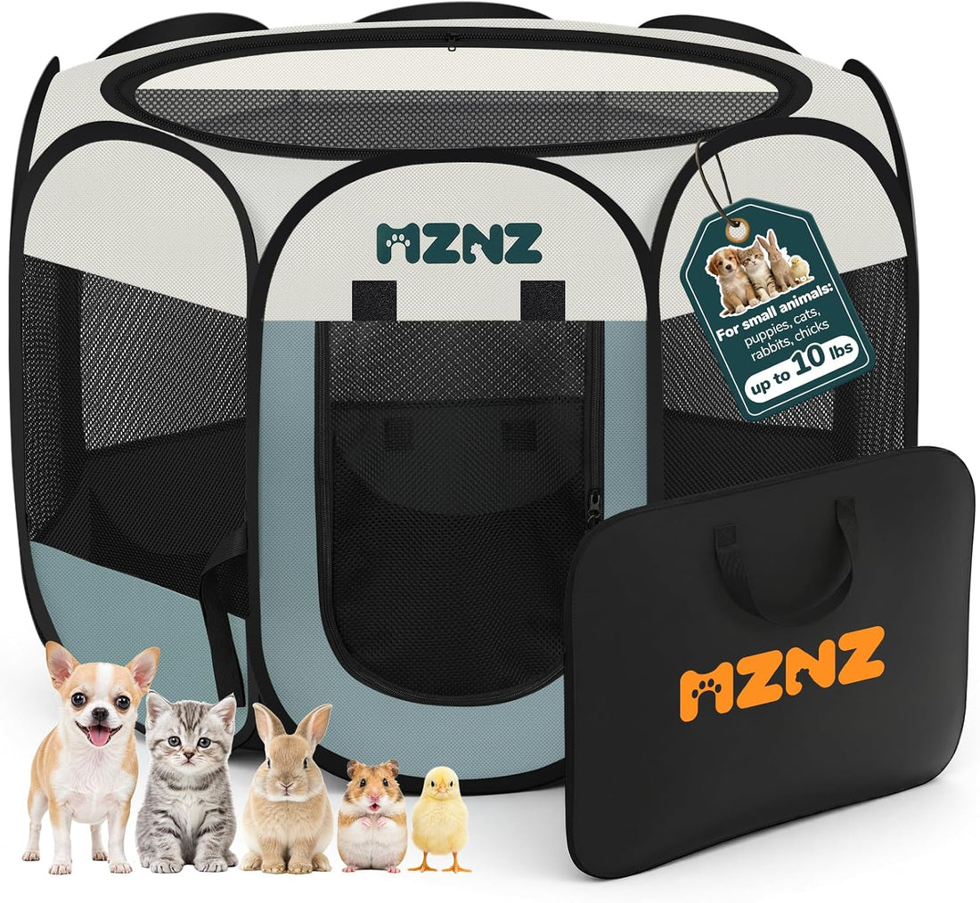Dog Playpen, Portable Cat Playpen Crate Indoor for Dogs Cats Rabbits