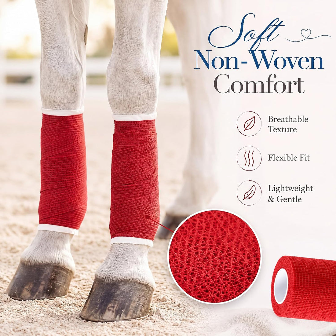 8 Pcs Self-Adhesive Bandages Wrap 4" x 5 Yards Elastic Vet Wrap